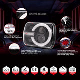 Latest Style 2pcs 7X6 5X7 Led Headlights For Jeep Wrangler YJ Cherokee XJ H6014 H6052 H6054 H4 Headlamp Car Accessories Led L