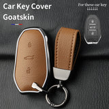 Citroen C5 X C4L C6 C3-XR AIRCROSS 308 408 508 2008 3008 4008 5008 DS 5LS 4S Metal and Leather Car Key Case Cover