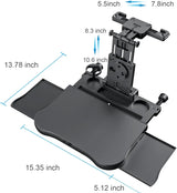 Expandable Car Backseat Desk for Laptop & Dining, with Non-Slip Pad & Device Holder, Adjustable, Foldable Car Interior Access