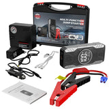 Car Jump Starter Power Bank with 150PSI Air Pump, Auto Emergency Starting Device for 12V Vehicles