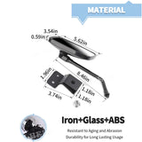 Hood Mount Rearview Mirror for Mitsubishi Pajero SUV Car Interior Accessory HEBE