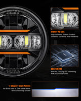 Universal 5.75 Inch Led 12V Headlight Motorcycle DRL 1 5 3/4 Headlamp For Harley Sportster Roadster Glide Dyna For Yamaha Hon