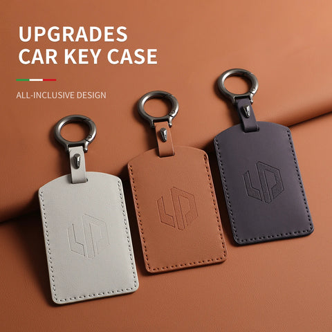 Leather Car Key Case Cover Shell For LEAPMOTOR C10 C11 C16 B01 Original Car Color Remote Key NFC Card Protector Kychain Holde