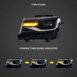 Projector RGB Headlights for Chevy Camaro 14-15 LED Ambient Light vland