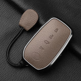 Metal And Goatskin Car Key Case Cover For Toyota Sequoia Cross Fortuner Prius Venza Alphard Vellfire Sienna Tundra Mirai Yaris