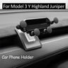 For Tesla New Model 3 Y Highland Juniper Car Phone Holder Gravity Support Bracket Cell Phone Navigation Stand Mount