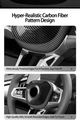 Carbon Fiber Car Steering Wheel Airbag Cover for BMW 5 Series I5 G60 (2023-) X3 G45 (2025-)