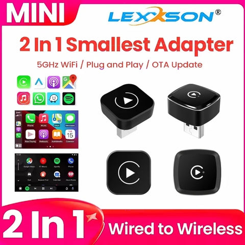 Universal Wireless Android Auto and CarPlay Adapter Box CarPlay Adapter LEXXSON