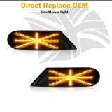 Dynamic Amber Fender Markers for MINI Cooper 2007-2014 Car Interior Accessory iJDM