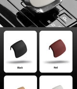 Original Leather Center Gear Shift Knob Cover For Jaguar Lever Shifter Boot Anti Scratch Car Performance Interior Accessories