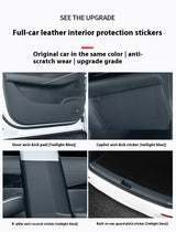 For Geely EX5 Galaxy E5 2024 2025 2026 Car Door Kick Pad Anti Scratch Guard Rear Trunk Protector Leather Interior Accessories