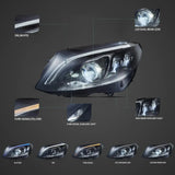 LED Matrix Headlights for Mercedes C-Class 2015-2021 Headlight Assembly Vland