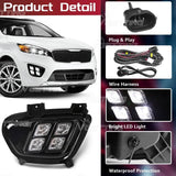 LED DRL Fog Lights Kit for KIA Sorento 2015-2017 Car Interior Accessory MAGIC COLORM
