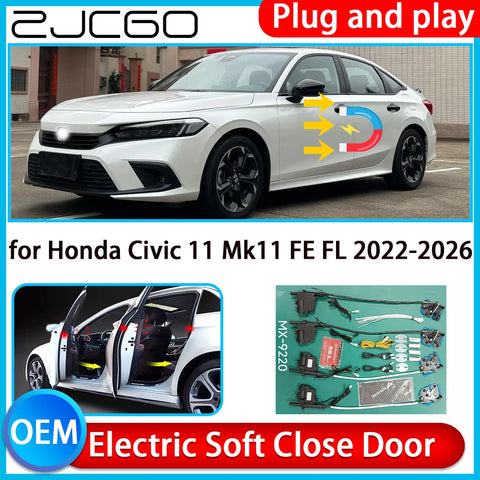 Automatic Electric Soft Close Door Kit for Honda Civic 2022–2026 Car Interior Accessory ZJCGO Default Title