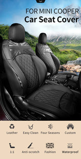 Full Set Leather Seat Covers for Mini Cooper Car Interior Accessory GMUNI