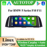 10.25-inch Touch Screen CarPlay for BMW 5 Series F10 2010–2011