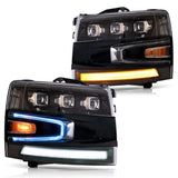 LED Matrix Projector Headlights for Silverado 07-13