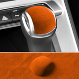 For Audi Q3 Q2 A1 Sport Gear Shift Knob Boot Decorative Trim Sticker Car Premium Interior Tuning Accessories Made of Alcantar