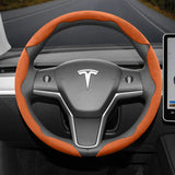 Anti-Slip Suede Steering Wheel Cover for Tesla 2024