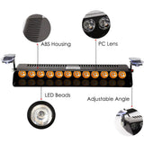 12 LED Strobe Warning Light Universal Auto Windshield LED Ambient Light MAGIC COLORM