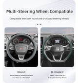Breathable Leather Steering Wheel Cover for Seat Ibiza, Arona, Leon