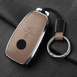 Metal and Leather Car Key Case Cover for Mercedes Benz Car Interior Accessory OEM