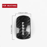 For Ford Mustang 2015 2016 2017 2018 2019 2020 2021 2022 2023 Carbon Fiber Gear Shift Knob Cover Head Trim Accessories Car In