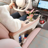 For Leapmotor T03 20-25 Central Console Armrest Box Leather Storage Box Wireless Charging Handrest Organizer with Cup holder