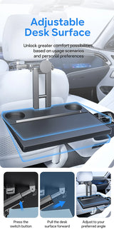 Magnetic Phone Mount Car Backseat Table with Universal Foldable Design