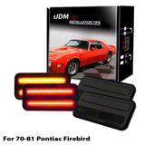LED Side Marker Lights Smoked for Pontiac Firebird 1970 LED Ambient Light iJDM