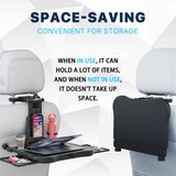 Expandable Car Backseat Desk for Laptop & Dining, with Non-Slip Pad & Device Holder, Adjustable, Foldable Car Interior Access