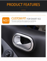 Door Handle Cover Stainless Steel for Smart Fortwo 453