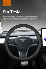 Ultra-Thin Leather Steering Cover for Tesla 2024 Car Interior Accessory Hocasen