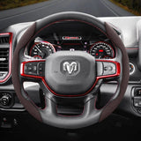 Anti-Slip Suede Steering Wheel Cover for Ram 1500