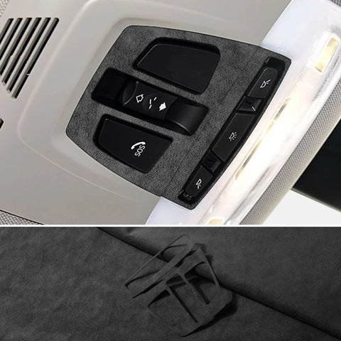 Made of Alcantara For BMW F15 X5 F48 X1 F30 F32 Car Reading Light Control Panel Trim Frame Sticker Interior Tuning Accessorie