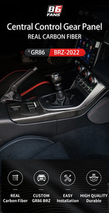 Carbon Fiber Console Panel Trim for Toyota GR86 Car Interior Accessory GMUNI
