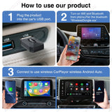 2in1 Wireless CarPlay Adapter for Original Car Radios