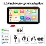 Motorcycle GPS Monitor with 1080P DVR & CarPlay