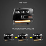 LED Matrix Projector Headlights for Silverado 07-13 Car Interior Accessory Vland