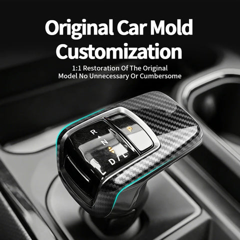 For Chevrolet Silverado (2022-2023) Carbon Fiber Center Console Gear Shift Knob Cover Car Interior Accessory OEM