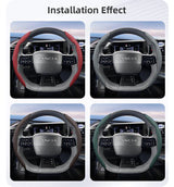 Non-Slip Leather Wheel Cover for Lancia Delta