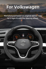 Suede Anti-Slip Steering Wheel Cover for Volkswagen Car Interior Accessory Hocasen