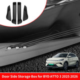 SMABEE for BYD ATTO3 ATTO 3 YUAN PLUS 2025-2026 Car Door Handle Storage Box Car Interior Accessory SMABEE black box 4pcs