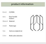Alcantara Car Door Pull Handle Panel Stickers for Audi A6 A7