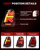 Union Jack LED Tail Lights Mini Cooper 2007-2014 Car Interior Accessory iJDM