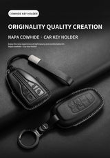 Leather Car Key Case Cover Shell Fob For Hongqi Car Accessory OEM