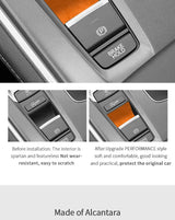 For Honda Accord 10th Gen Facelift & INSPIRE 2021+ Made of Alcantara Handbrake Button Trim Sticker Car Interior Tuning Access