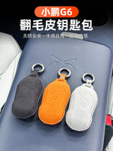 Suede Car Key Case Cover for Xpeng G6 P7i G9 P5 Car Key Chain OEM