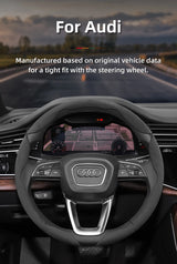 Audi Anti-Slip Suede Steering Wheel Cover Set Car Interior Accessory Hocasen