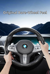 Carbon Fiber Texture Steering Wheel Cover for BMW